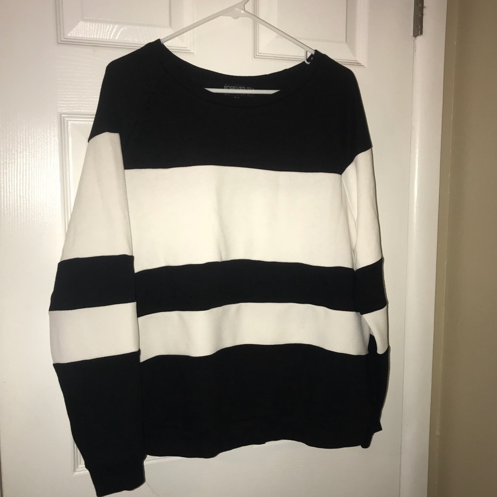 Black and white sweater